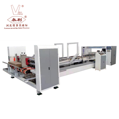 Corrugated Cardboard Stitching Gluing 2600 Automatic Corrugated Cardboard Box Folder Gluer Machine Folding Gluing Stitching Machine