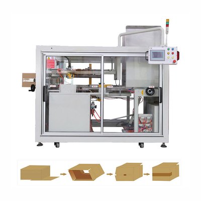Automatic Corrugated Food Box Crate Erector Carton Band Sealing Horizontal Forming Bottom Match With Packaging Production Line
